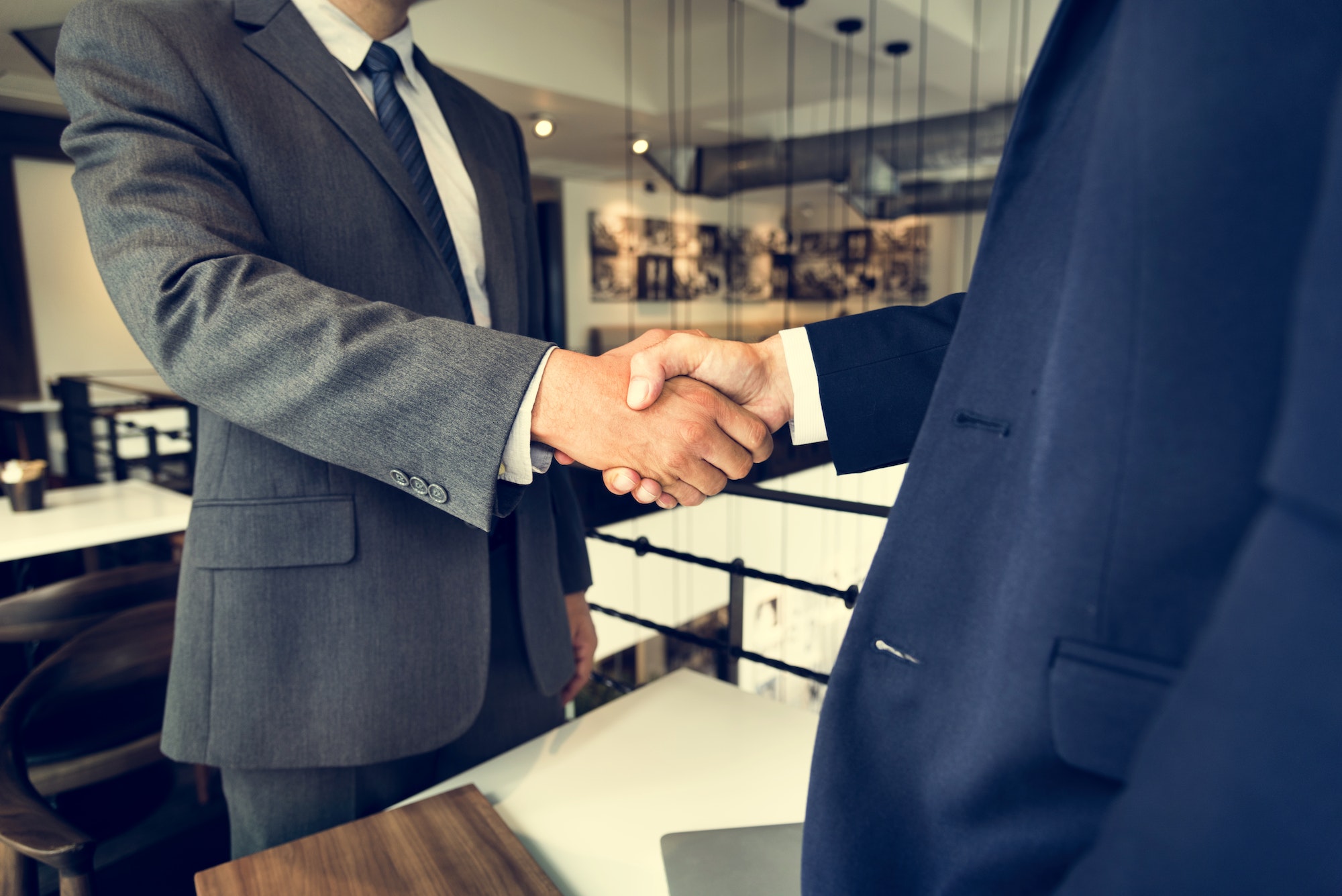 Corporate Business Men Handshake Meeting Concept